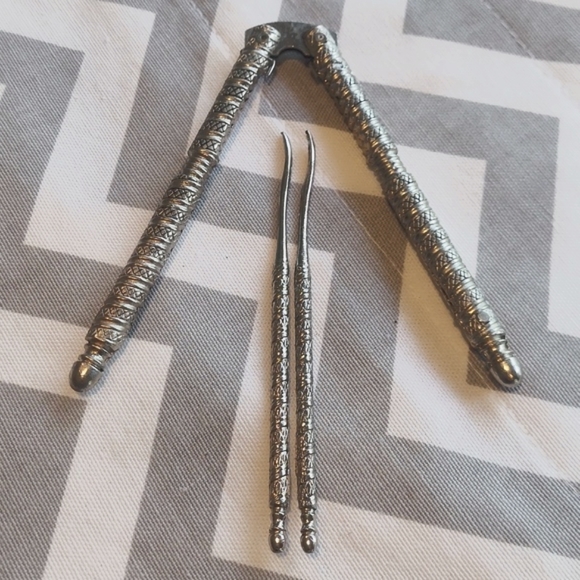 . Vintage Metal Nutcracker or Shell Seafood and 2 Pick Tools - Picture 1 of 4